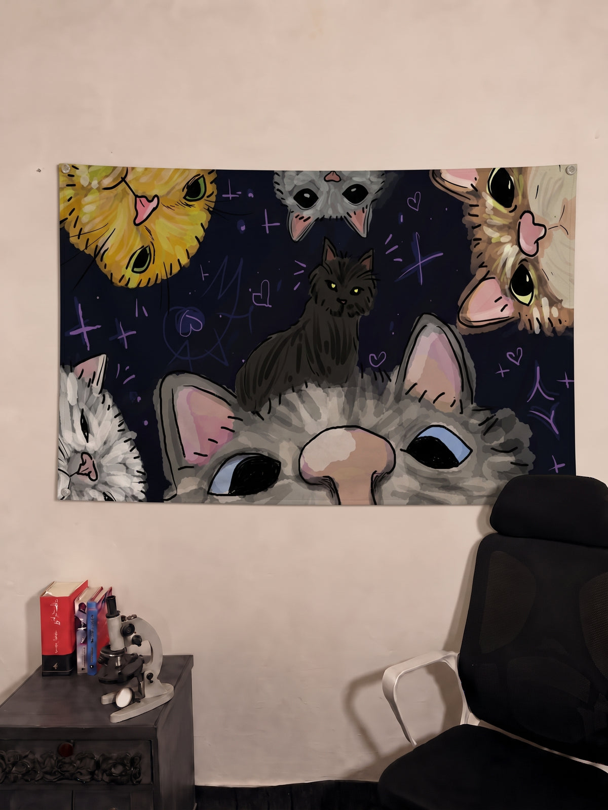Cat in the Cosmos Wall Tapestry