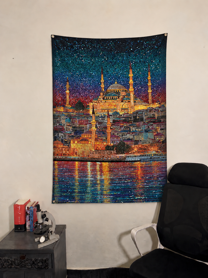 Mosaic Mosque Wall Tapestry