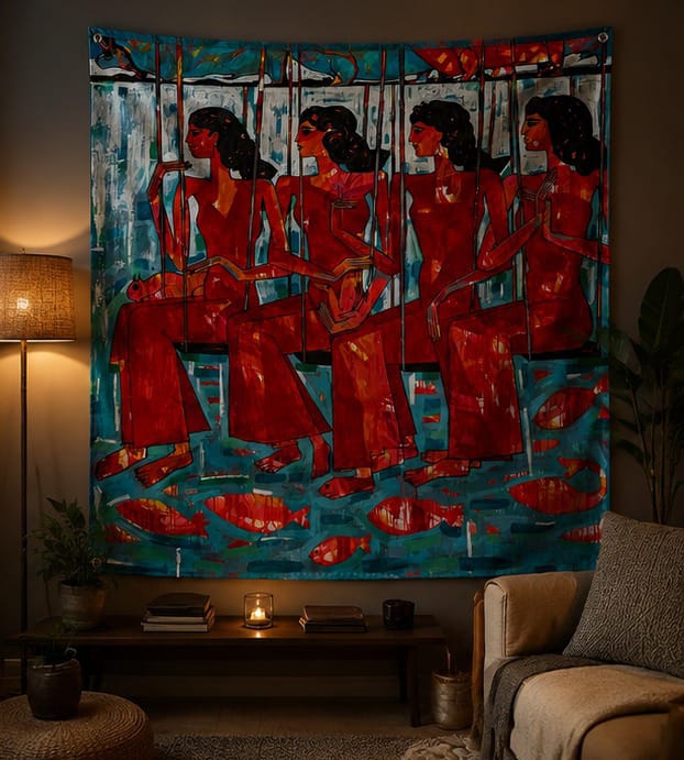 Premium Woman Art Tapestry