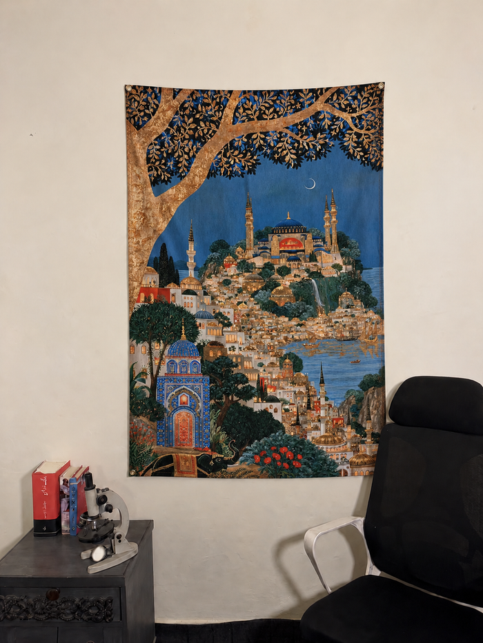 Ottoman Moonlit Wall Tapestry