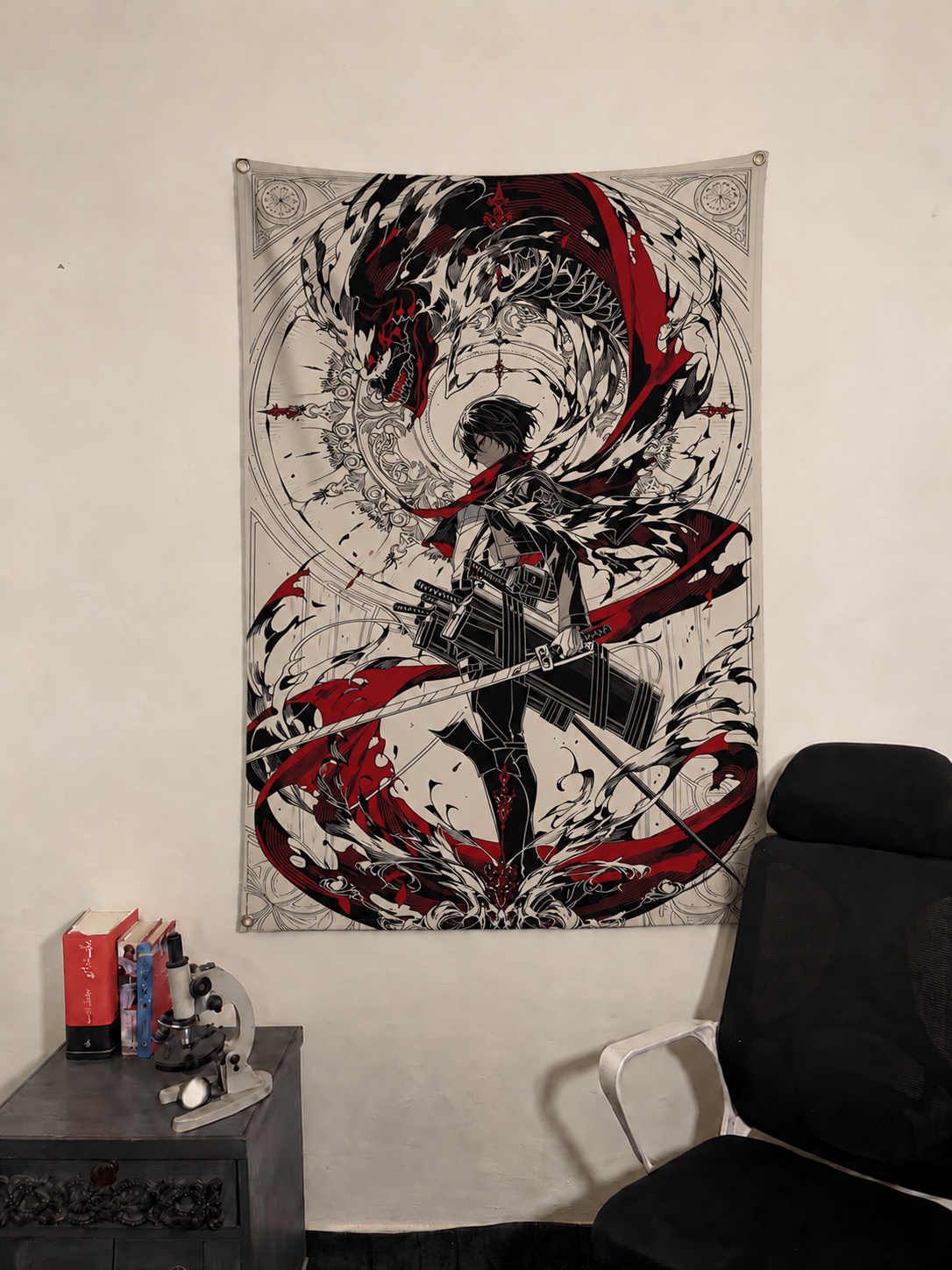 Mikasa in Action Wall Tapestry