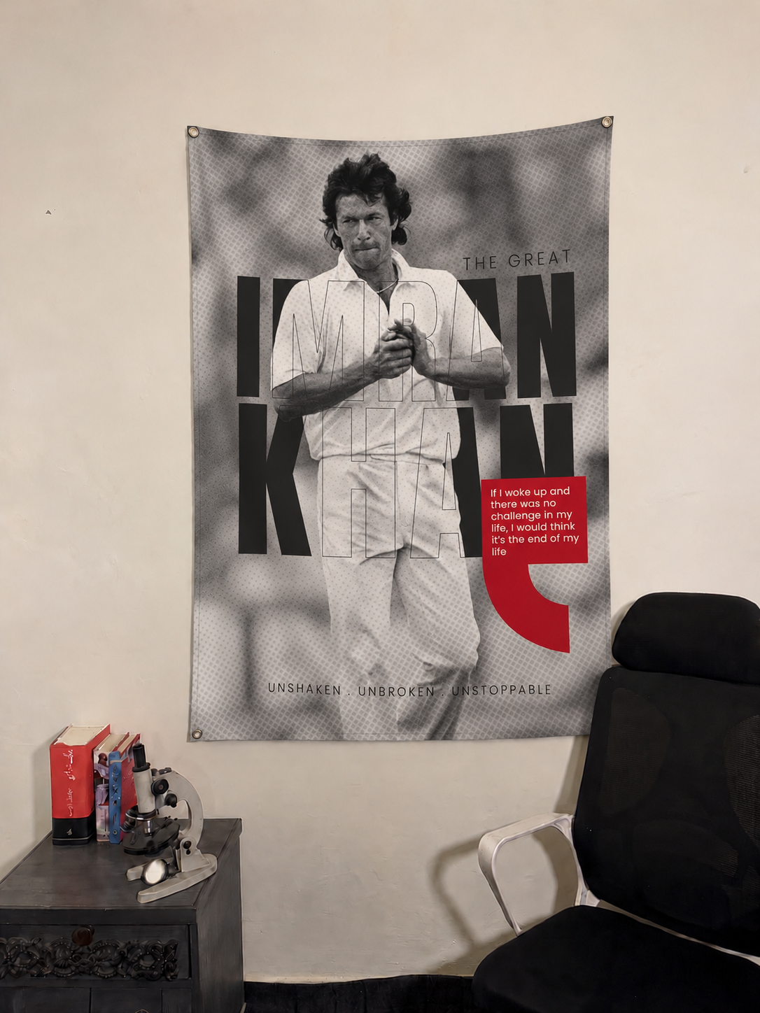 Imran Khan the Cricket Legend Wall Tapestry