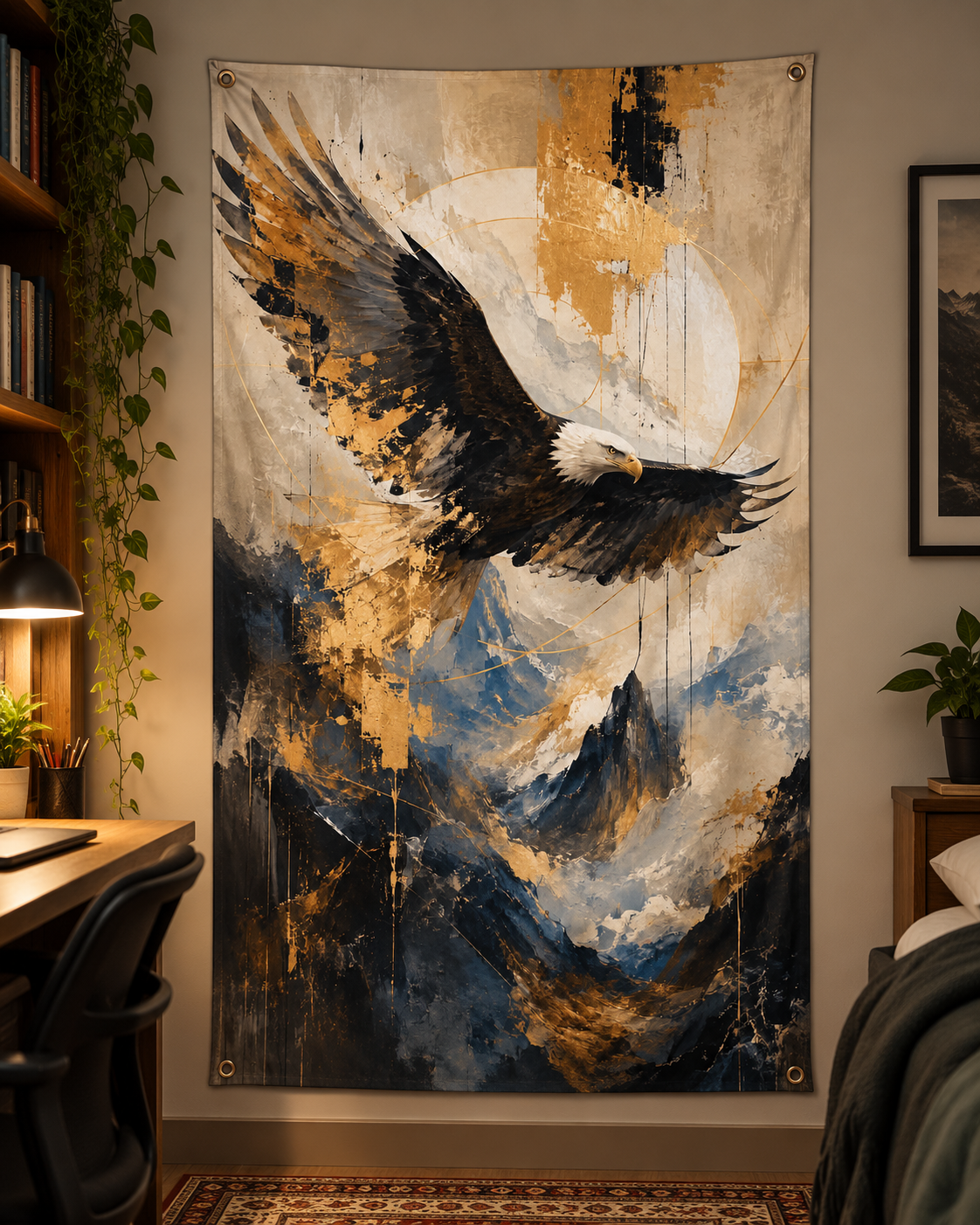Attacking Eagle Wall Tapestry