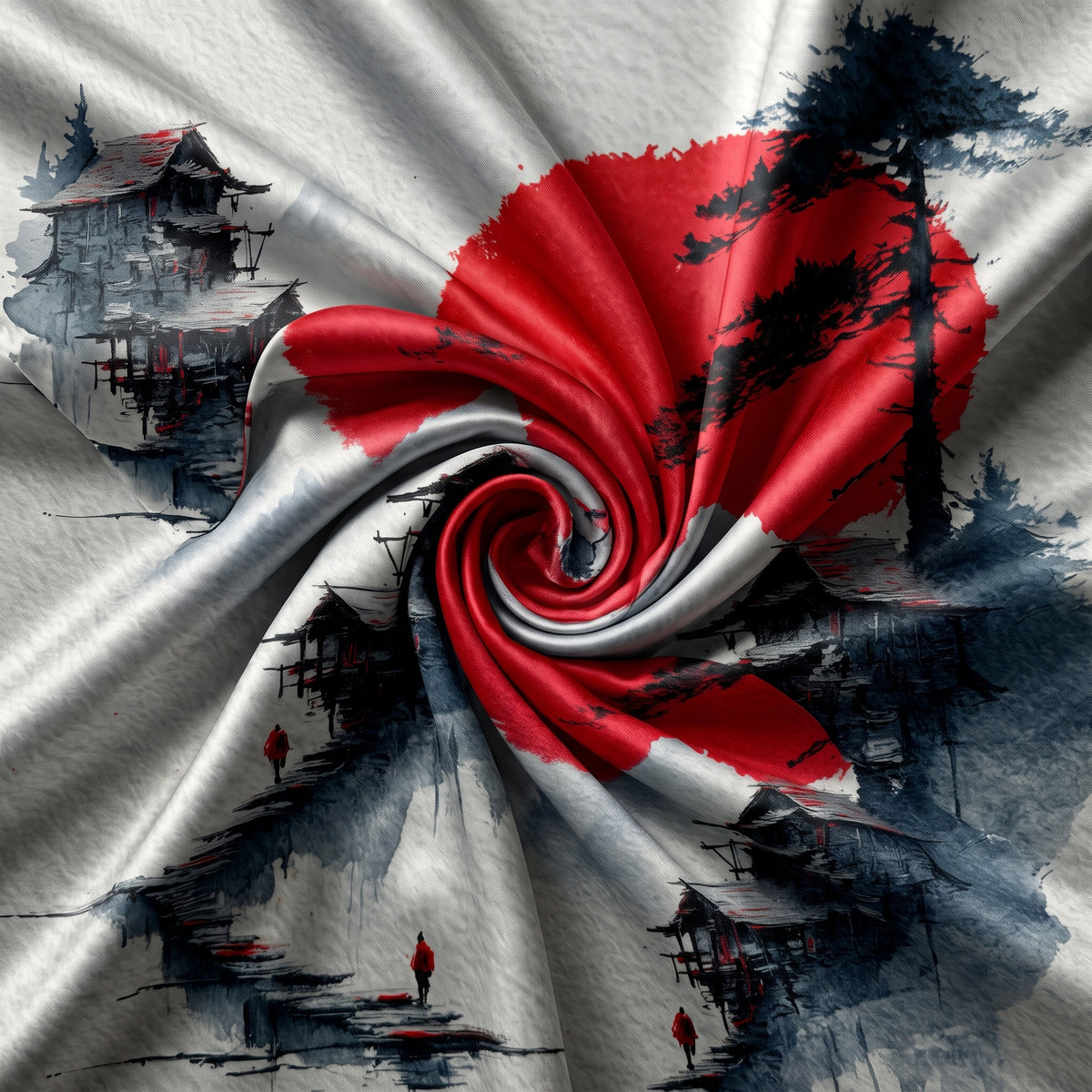 Red Sun Wall Tapestry