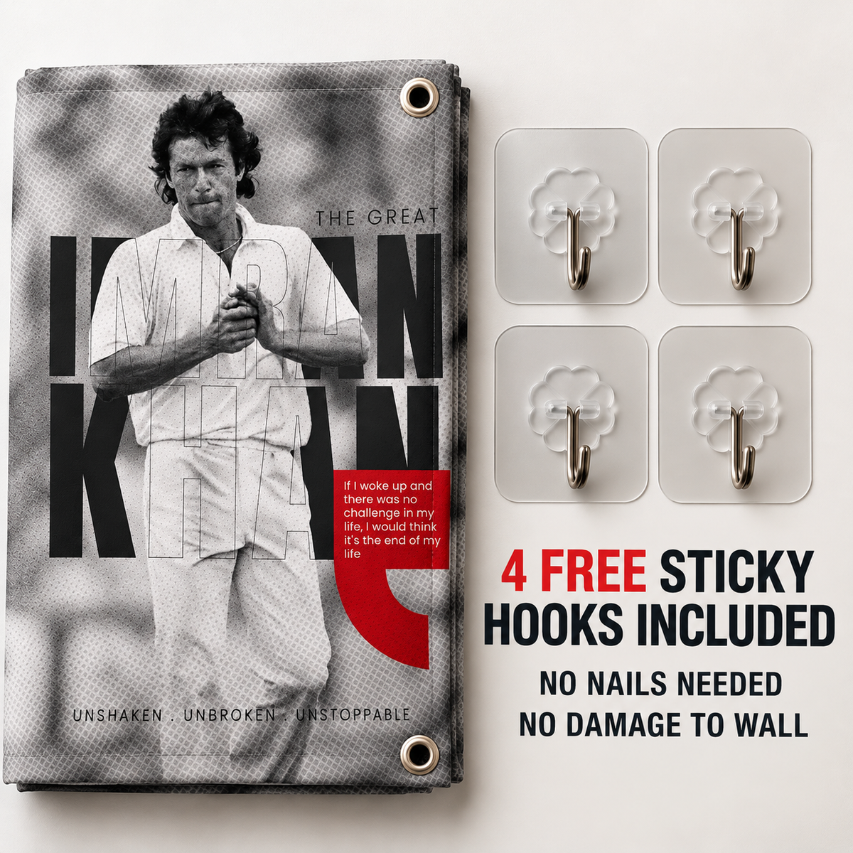 Imran Khan the Cricket Legend Wall Tapestry