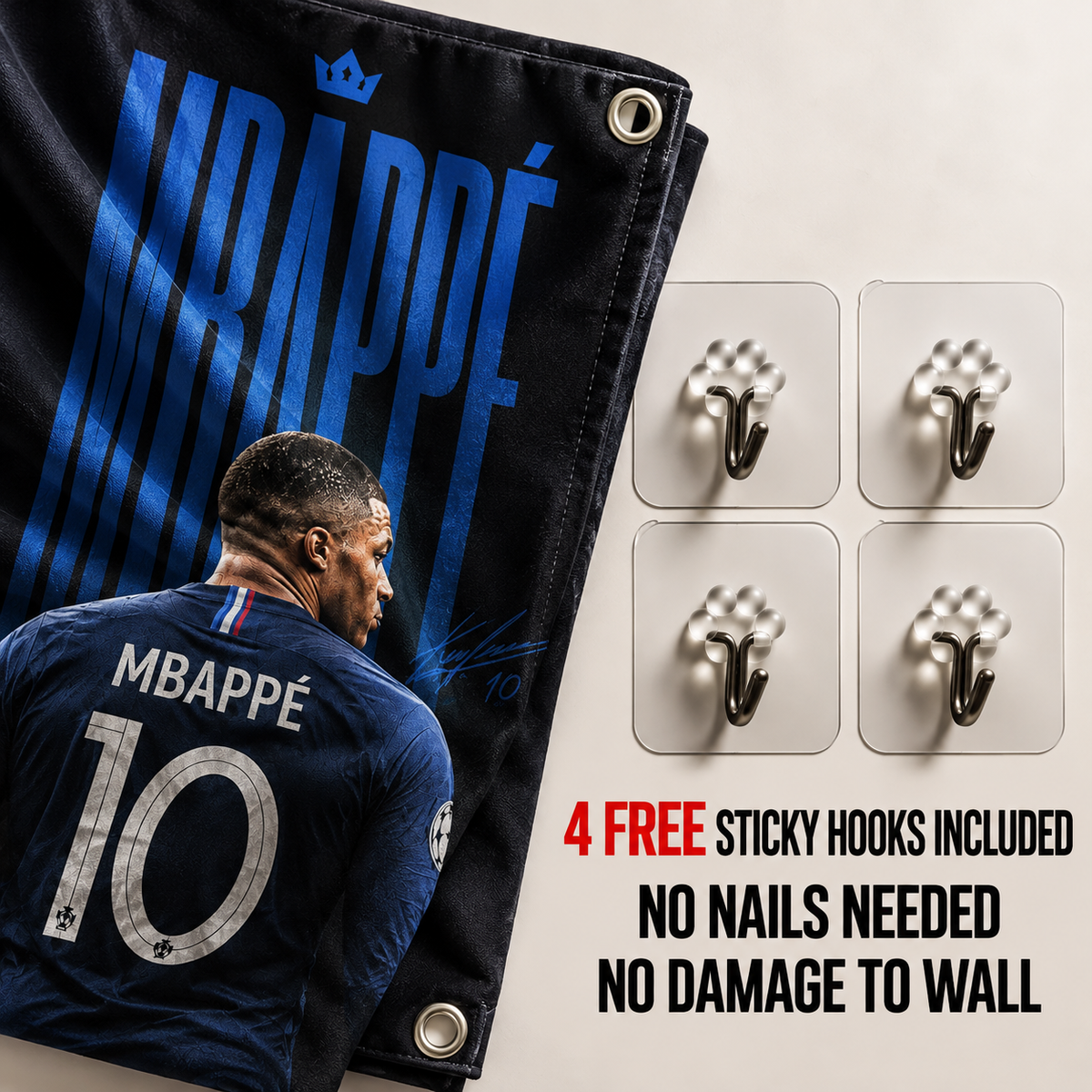 Mbappé the Number 10 Wall Tapestry