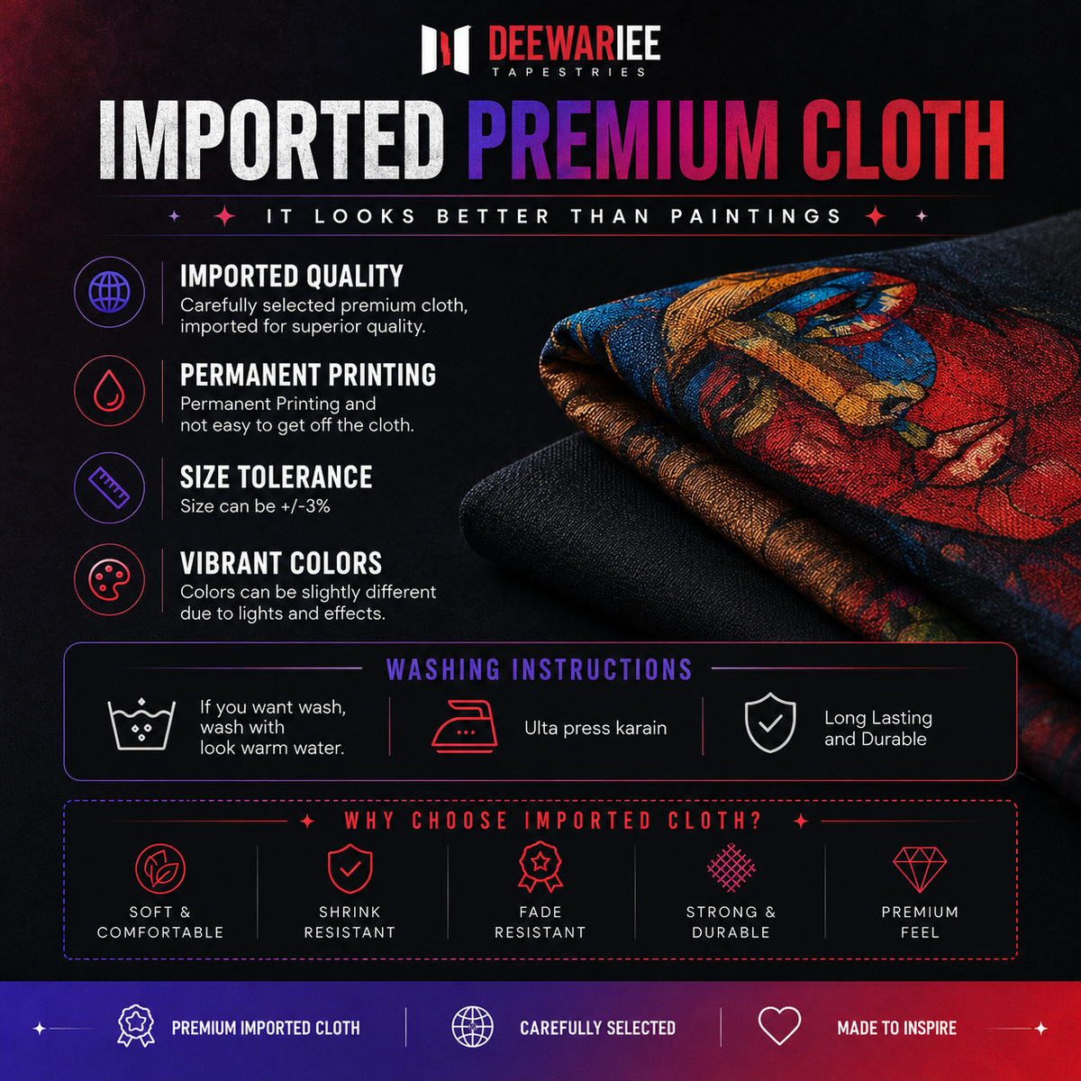 Premium Woman Art Tapestry