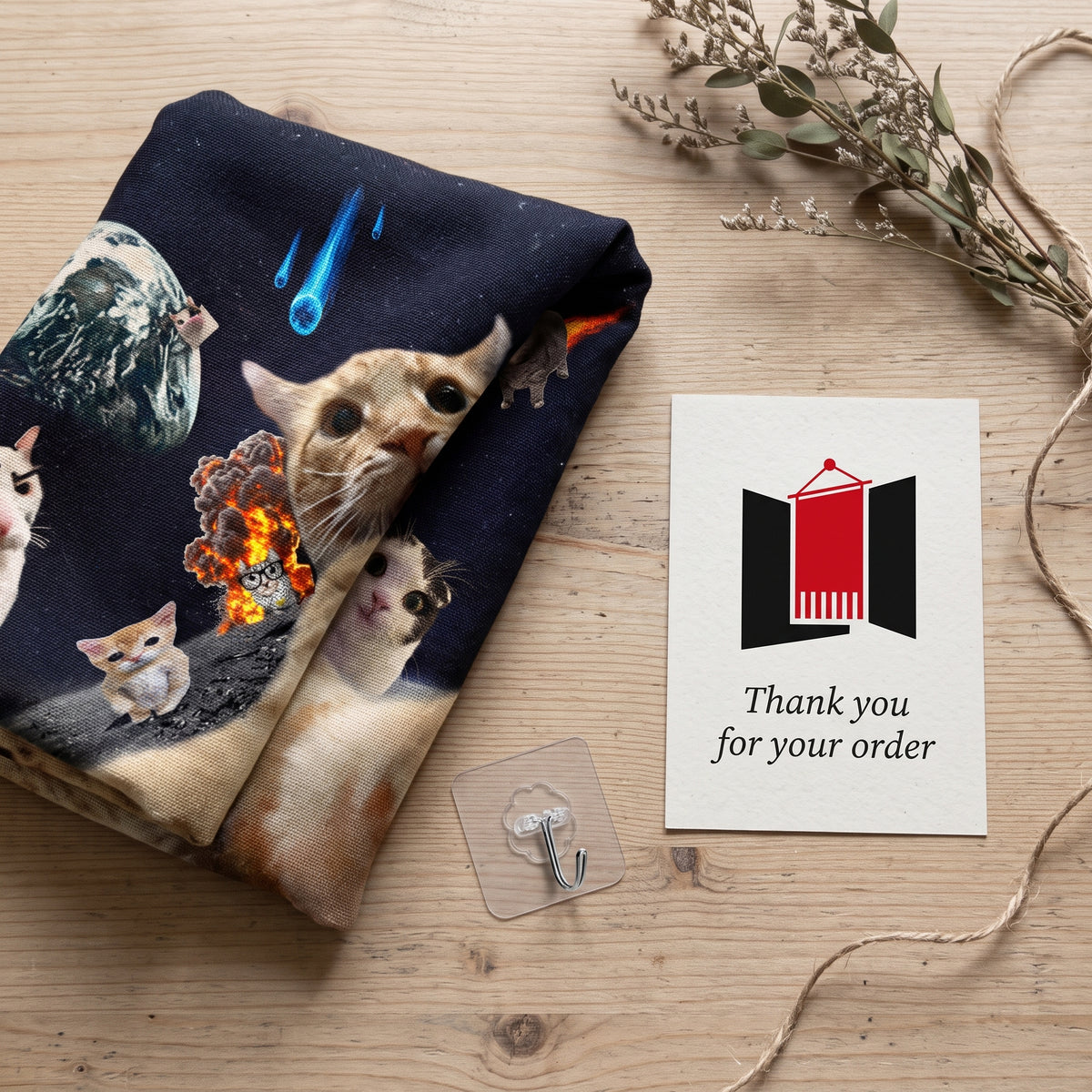 Cat in the Cosmos Wall Tapestry