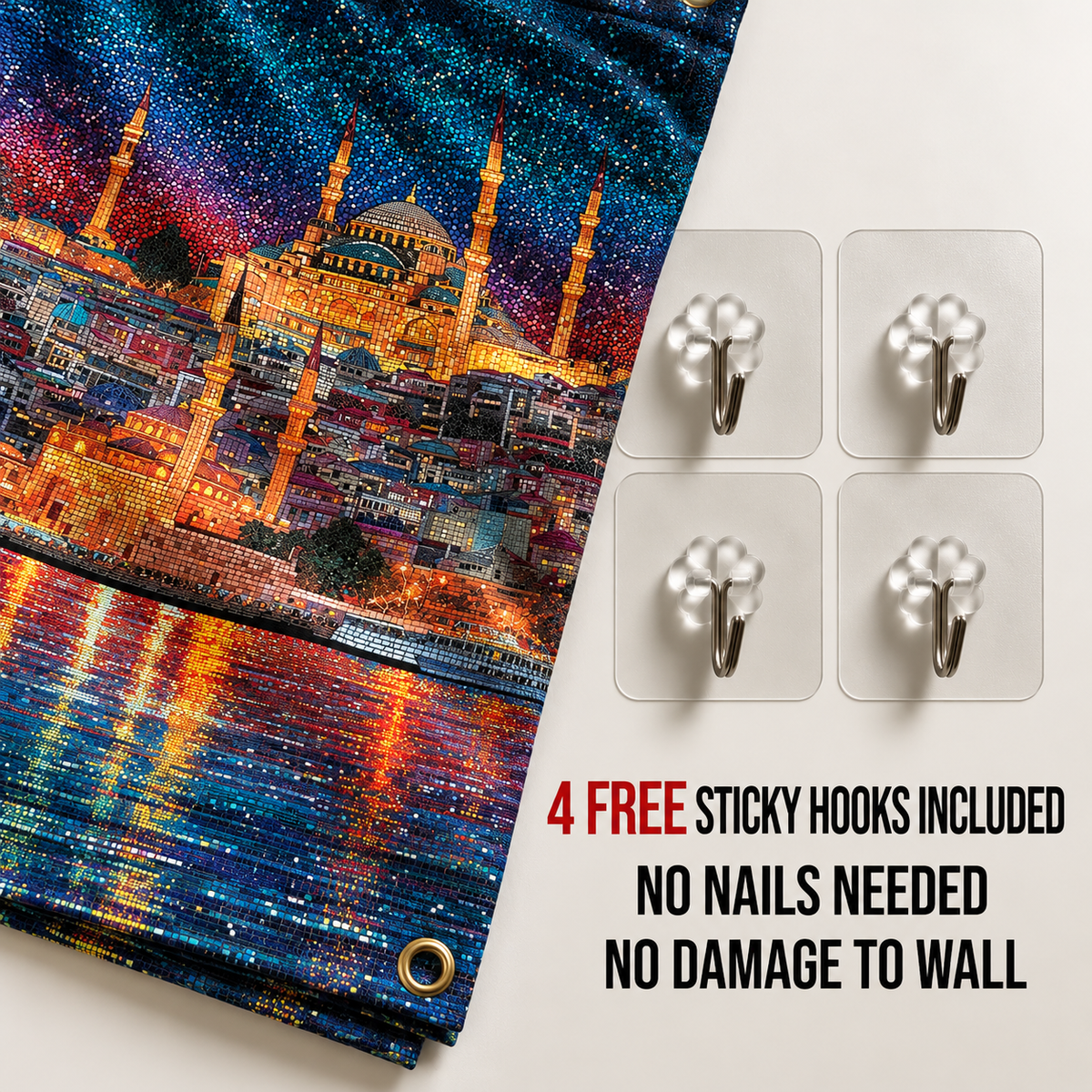 Mosaic Mosque Wall Tapestry