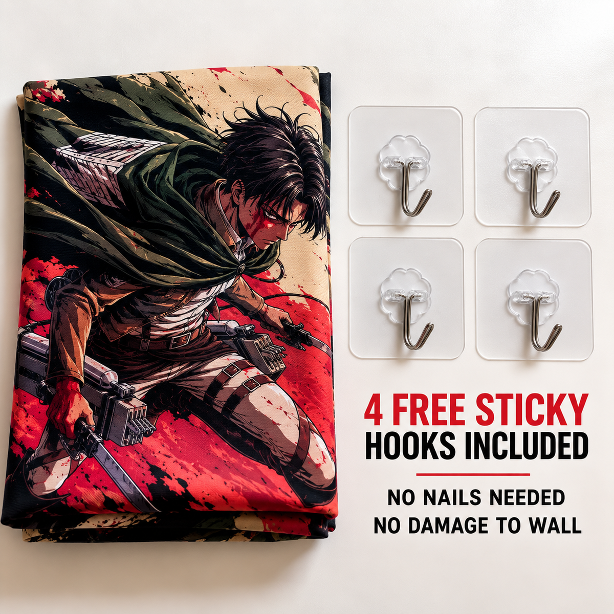 Levi in Red Wall Tapestry