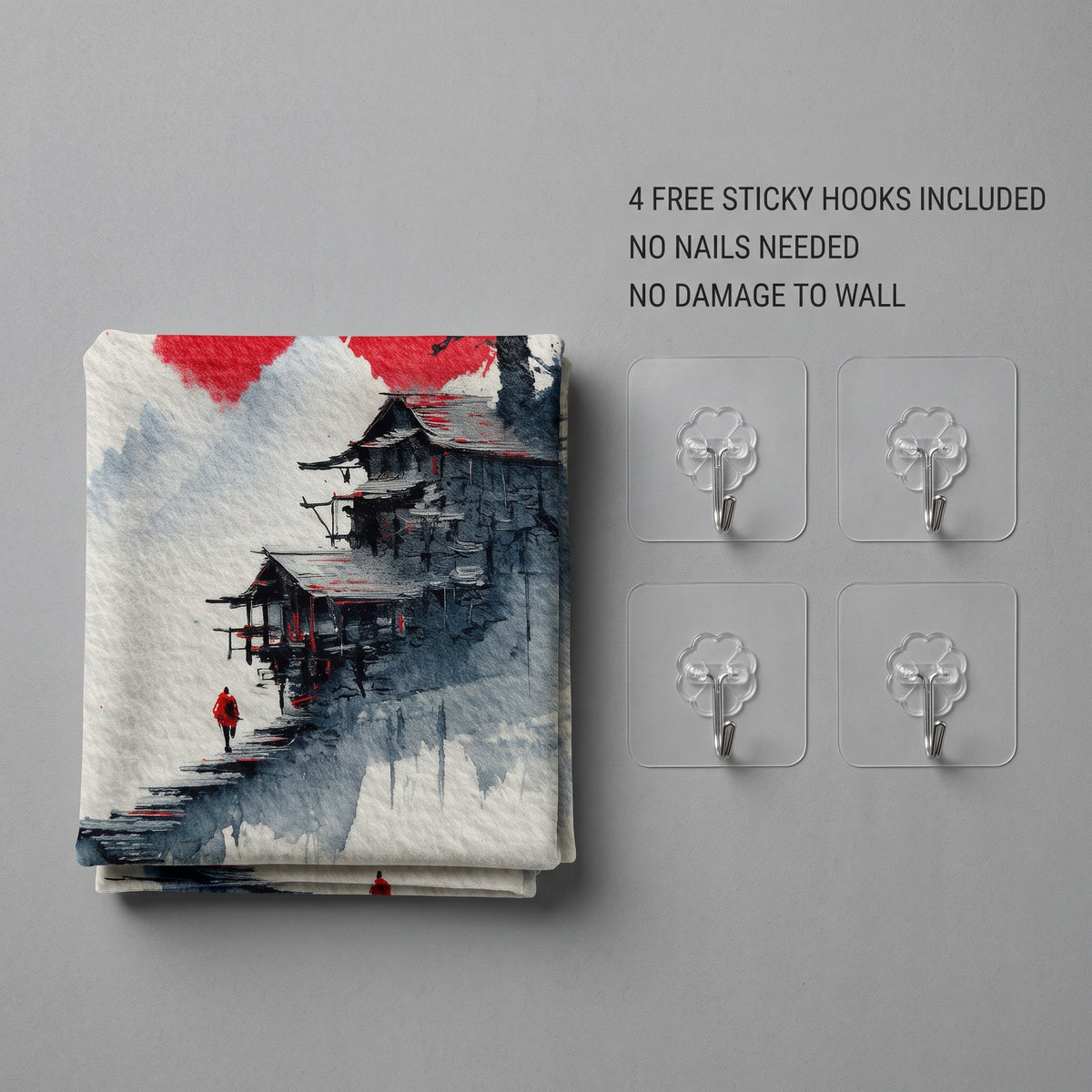 Red Sun Wall Tapestry