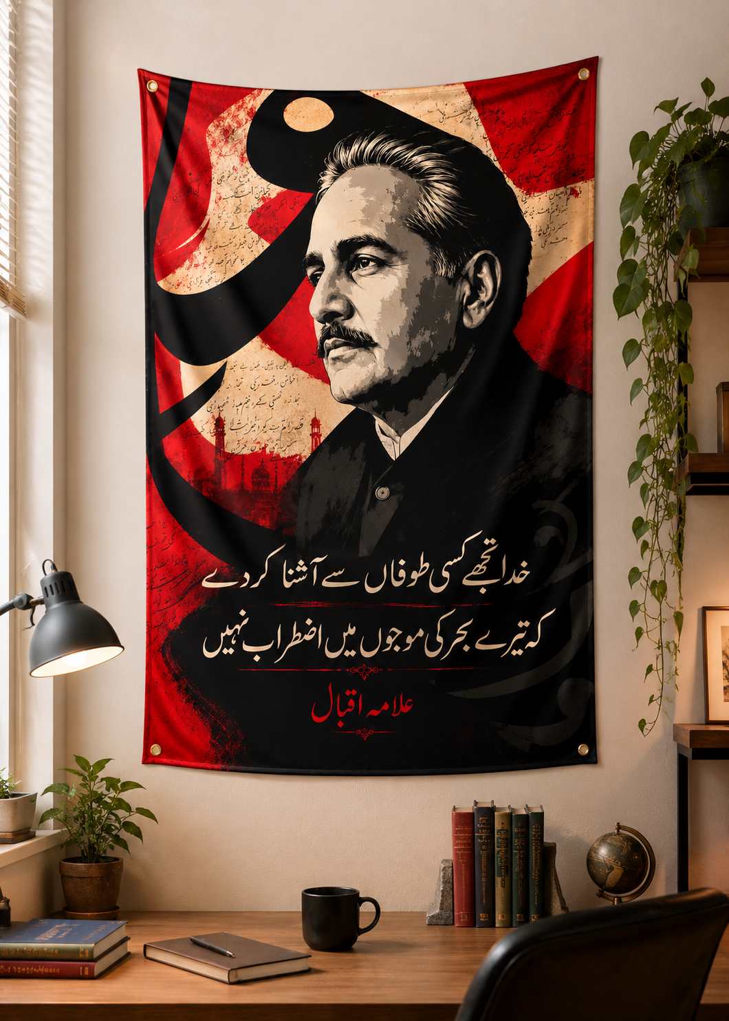 Allama Iqbal Poetry Wall Tapestry
