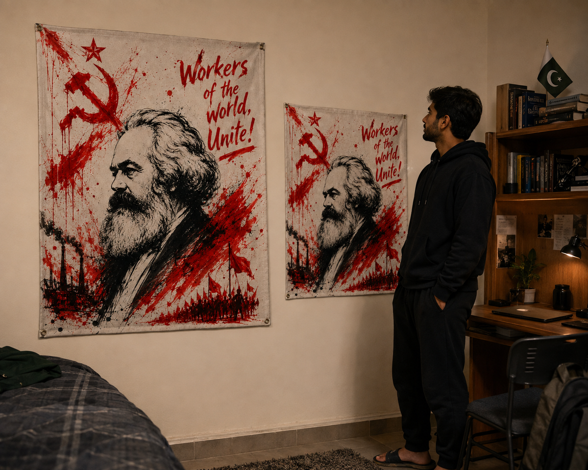 Karl Marx Philosophy Wall Tapestry