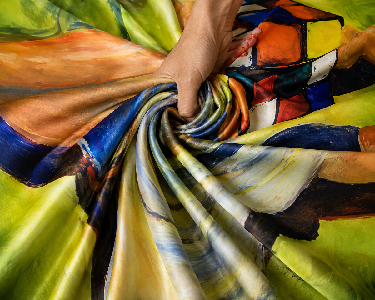 Messy Head Abstract Art Tapestry