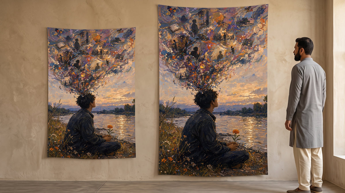 Mind Full of Colour Wall Tapestry
