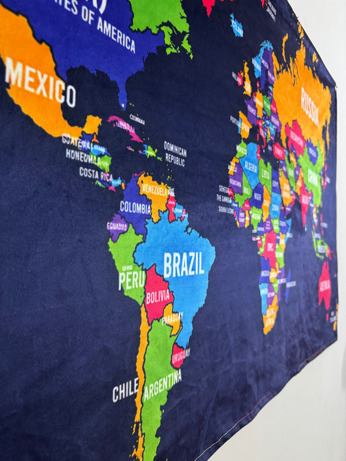 World Map Wall Tapestry