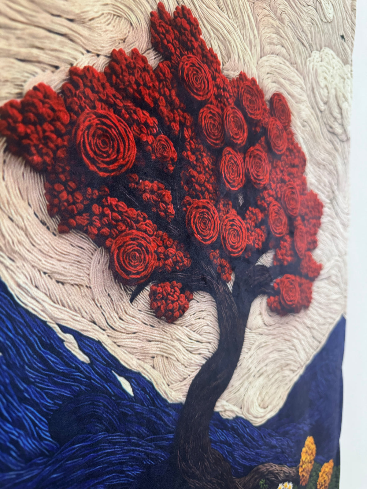 Red Tree Imagination Wall Tapestry