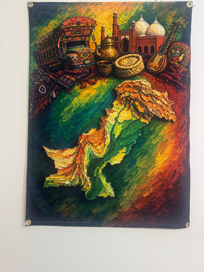 Pakistan Culture Wall Tapestry