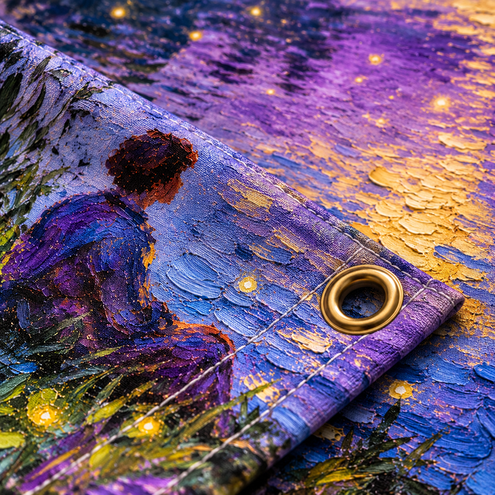 Moonlit Lakeside Wall Tapestry