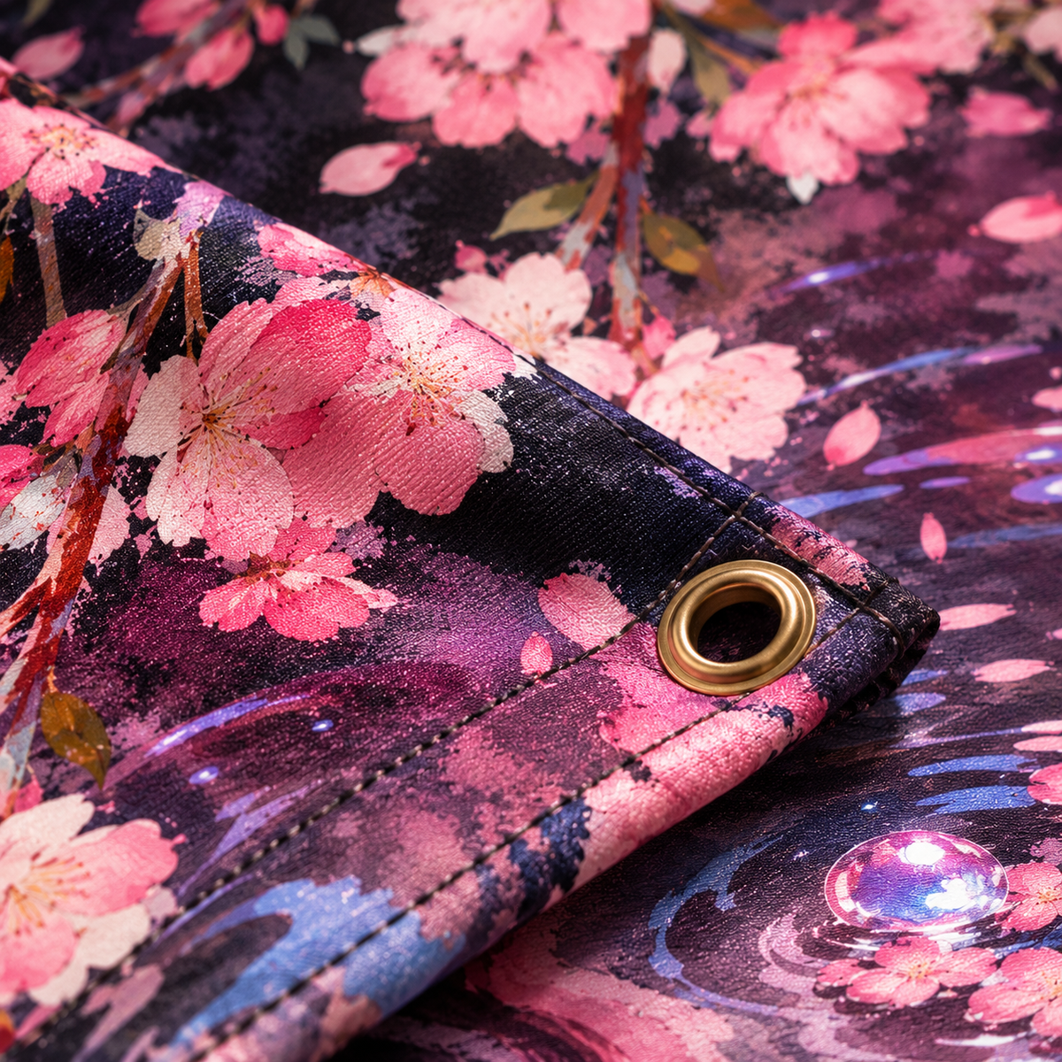 Cherry Blossom Waters Wall Tapestry