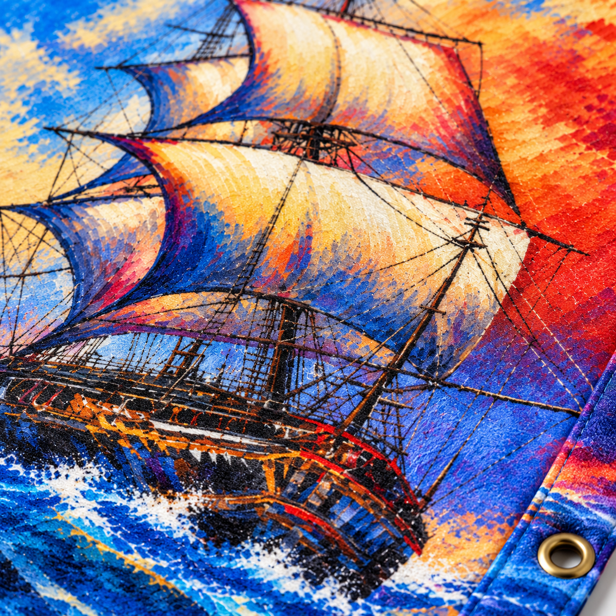 Artistic Boat Wall Tapestry