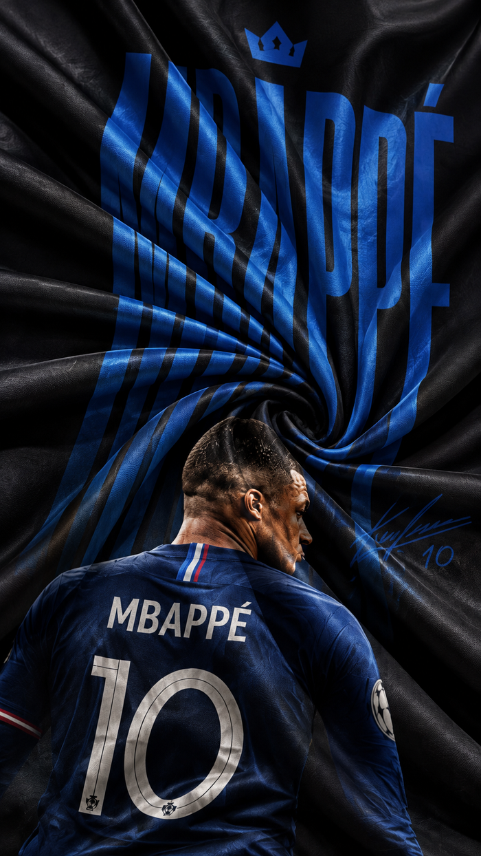 Mbappé the Number 10 Wall Tapestry
