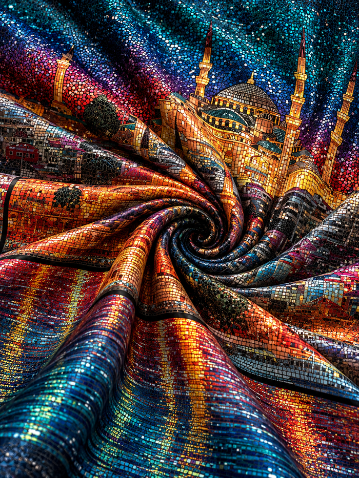 Mosaic Mosque Wall Tapestry