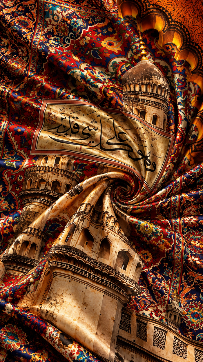 Ornate Islamic Architecture Wall Tapestry