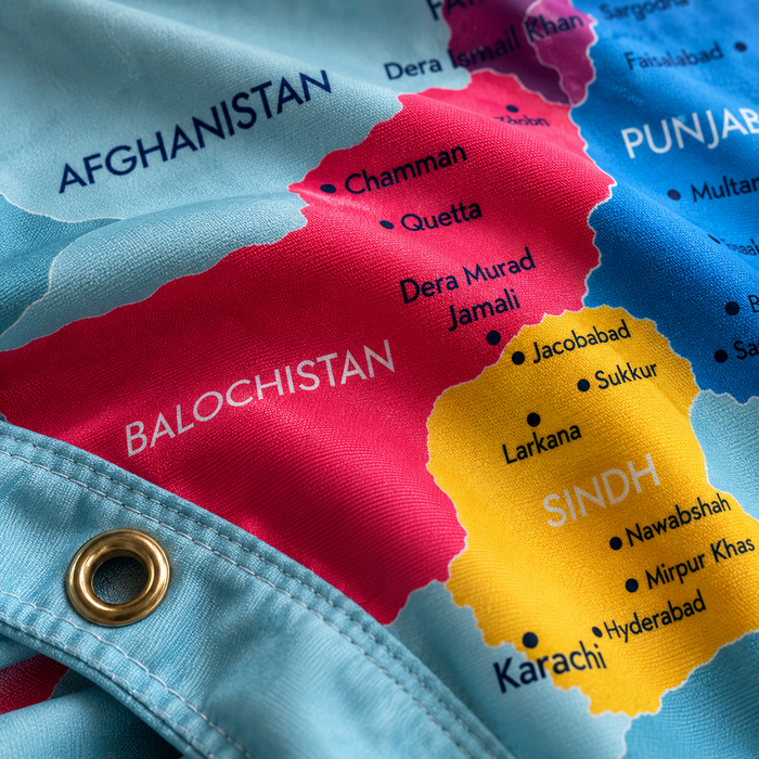 Accurate Pakistan Map Wall Tapestry
