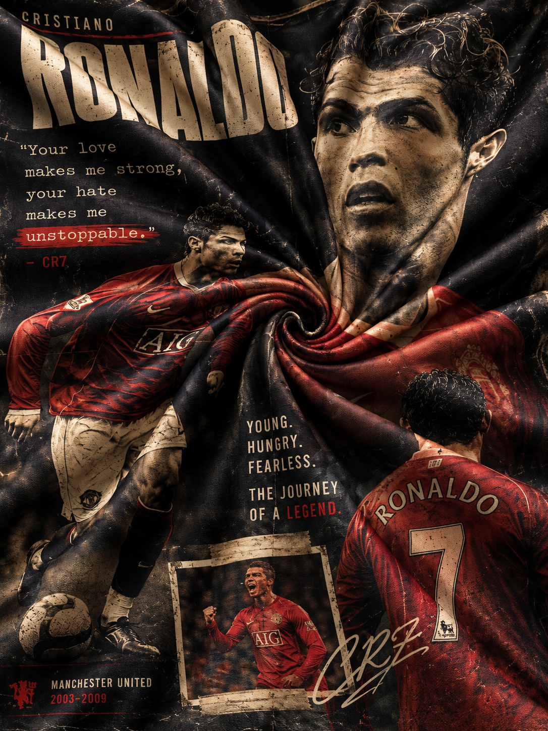 Ronaldo the Legend Wall Tapestry