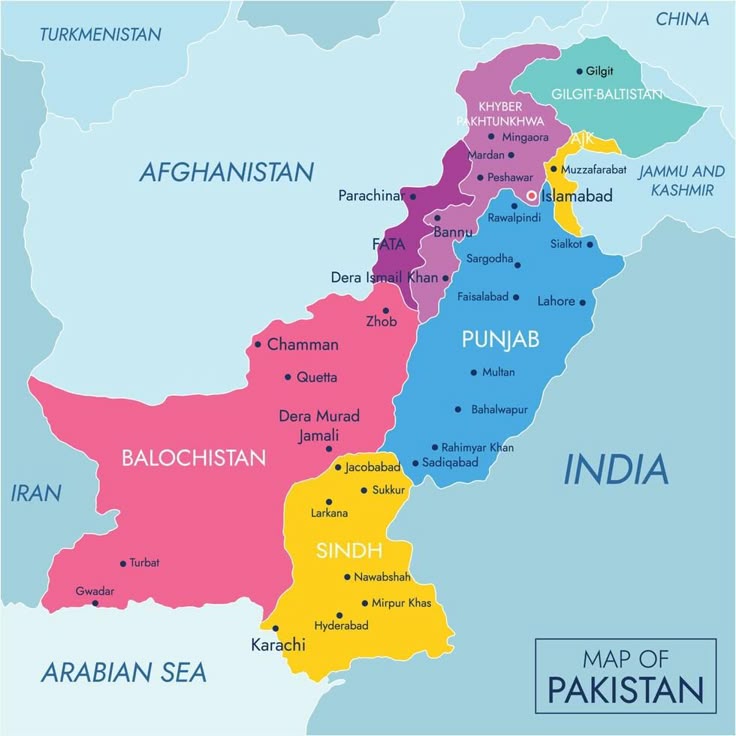 Accurate Pakistan Map Wall Tapestry